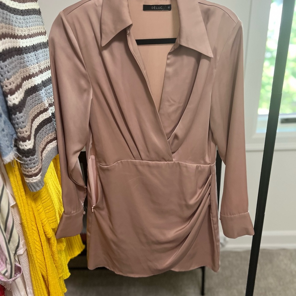 Deluc Women's Mauve Wrap Blouse